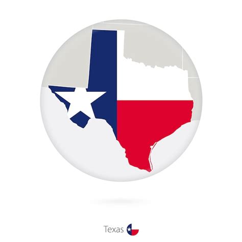 Premium Vector Map Of Texas State And Flag In A Circle Texas Us State