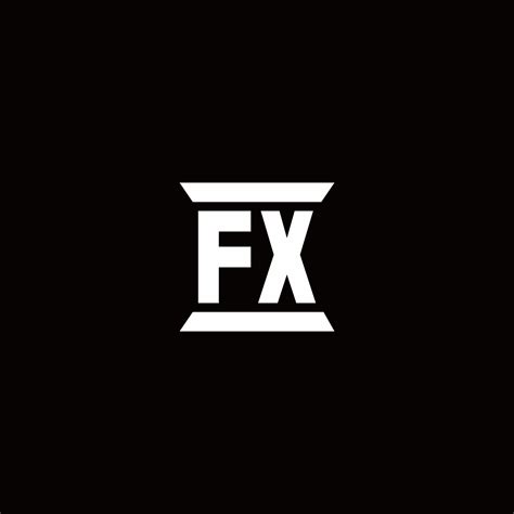 Fx Logo Monogram With Pillar Shape Designs Template 2963569 Vector Art