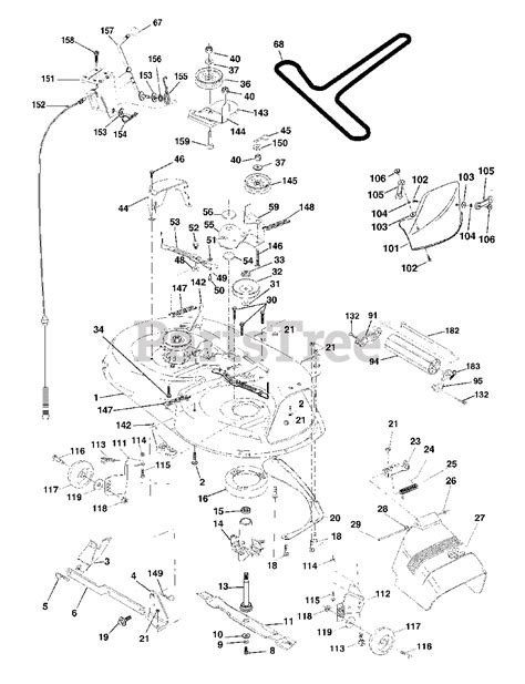 Poulan Pro Pr 17542st C Poulan Pro Lawn Tractor 2002 Mower Deck