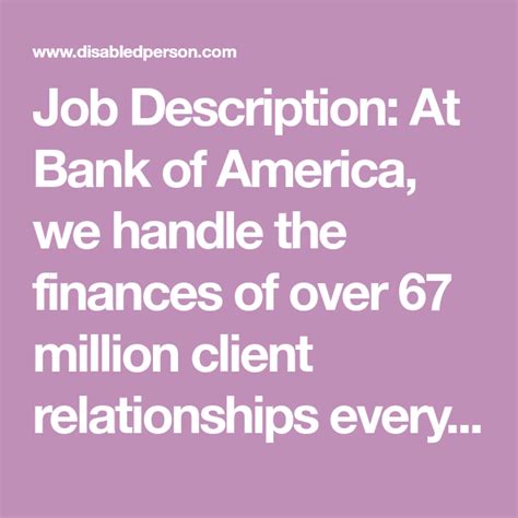 Cash management is not merely the job of counting cash but overseeing a department. Job Description: At Bank of America, we handle the ...