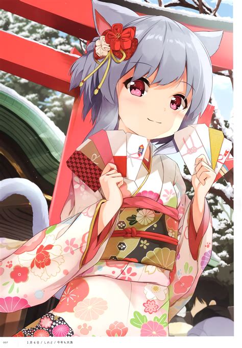 Shiredo Animal Ears Kimono Nekomimi Tail 705365 Yandere