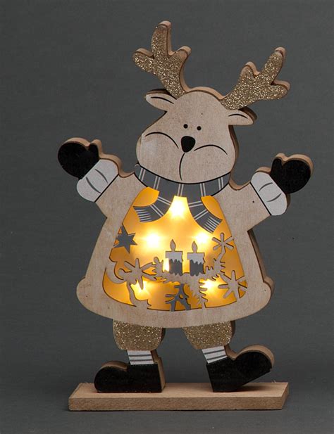 Where to put a reindeer in your house? LED Wooden Christmas Santa Snowman Reindeer Xmas Window ...