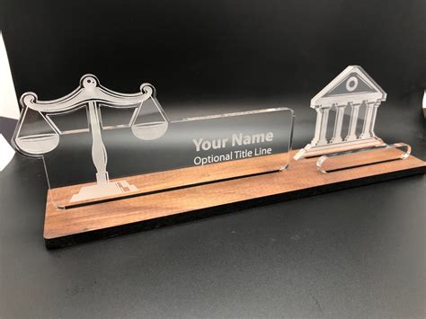 Personalized Lawyer Judge Court Desk Name Plate And Etsy
