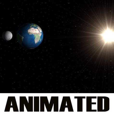 Planets Earth Moon Sun Animated 3d Cgtrader
