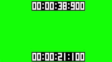 60 Second Countdown Timer 1 Minute With Green Screen For Projects And