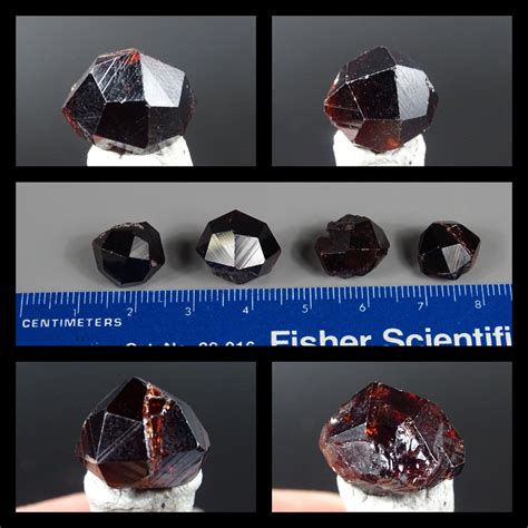 Lot Of 4 Red Garnet Crystals Etsy Garnet Crystal Red Garnet Garnet