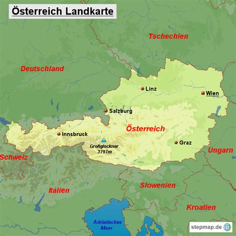 Stepmap Österreich Landkarte Landkarte Für Österreich