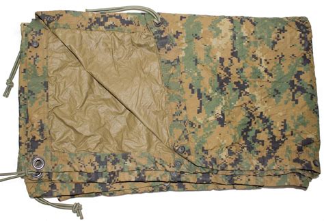 Usmc Marpat Military Reversible Field Tarp With Bungees Made Usa Sgt