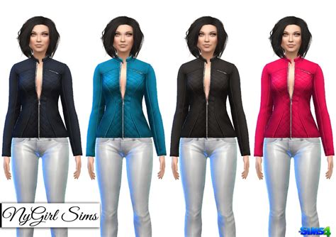 Nygirl Sims 4 Quilted Athletic Jacket