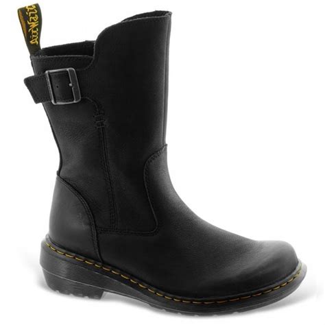 dr martens vaux mid womens leather mid calf boots black