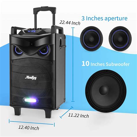Buy Moukey Karaoke Machine 10 Subwoofer Pa System Portable Bluetooth