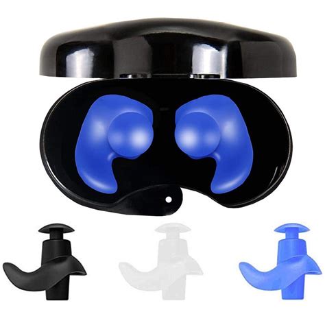 5 Pcs Swimming Earplugswaterproof Reusable Silicone Swimming Ear Plugs