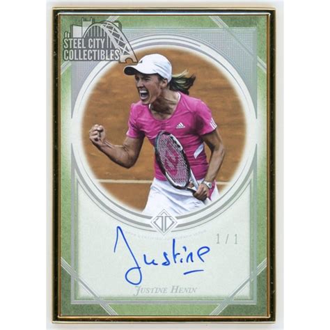 Justine Henin 2020 Topps Transcendent Tennis Collection Platinum