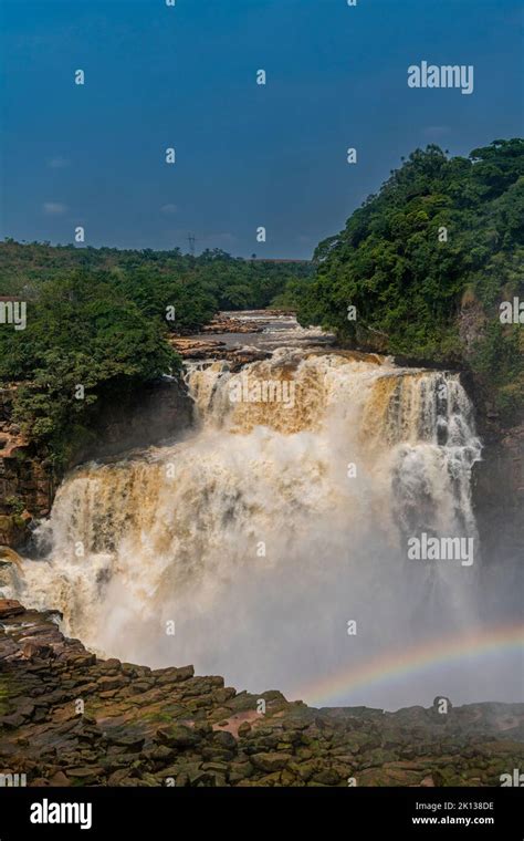 Rainbow On The Zongo Waterfall On The Inkisi River Democratic Republic