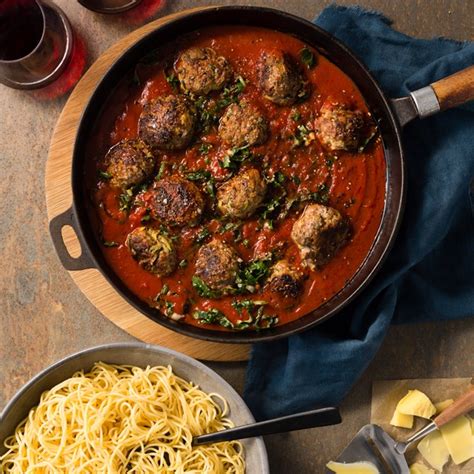 Italian Lamb Meatballs With Spaghetti And Parmesan My Food Bag