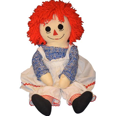 Huge Doll Raggedy Ann Cloth Doll Original Clothes From Oldeclectics On