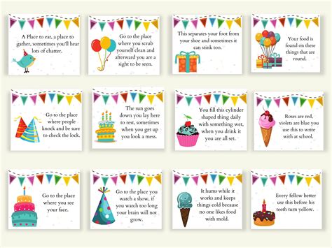 Birthday Clue Cards Printable Clues Indoor Treasure Hunt Etsy Canada