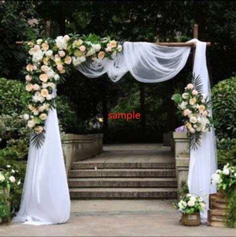 Flower Arch Wedding Corner Swag Arch Arrangement Tulle Etsy