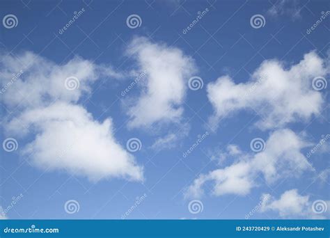 Blue Sky Background Intermittent Clouds Stock Image Image Of Summer