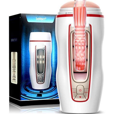 Leten Automatic Male Masturbator Pussy Cup Pocket Artificial Vagina Modes Strong Vibrator