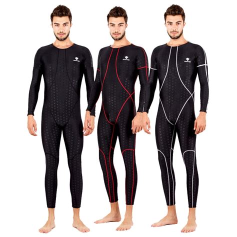 Hxby Sharkskin Full Body Bathing Suit One Piece Swimsuit Men Swimwear
