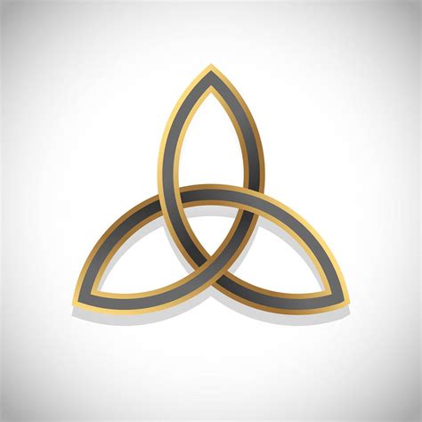 Triquetra Simple Symbol Gold 338555 Vector Art At Vecteezy