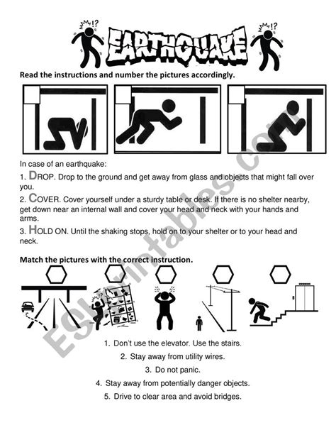 Earthquake Worksheet For Kids