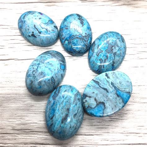 Blue Jasper Oval Cabochon Gemstone Cabochon 18 Mm X 25mm Etsy