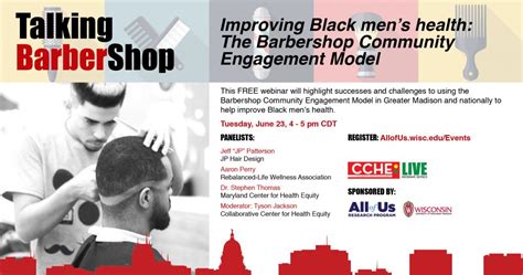 Talking Barbershop Improving Black Mens Health Webinar Ictr Uw