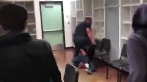 Teacher Arrested After Being Filmed Repeatedly Throwing Punches At