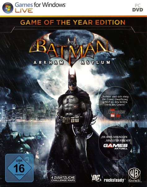 Batman Arkham Asylum Game Of The Year Edition 2010 Windows Box