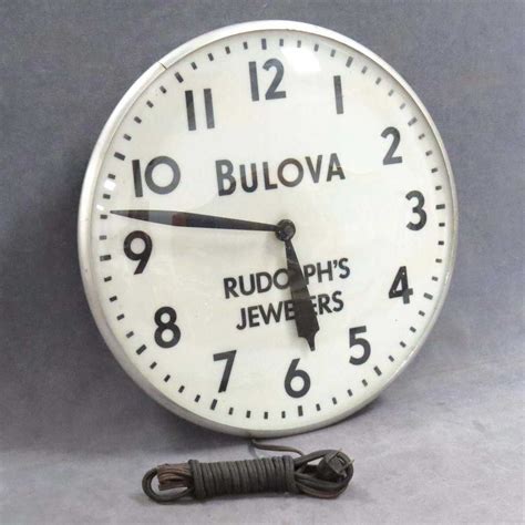 Vintage Bulova Illuminated Advertising Wall Clock