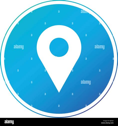 Lage Gps Karte Pin Symbol Im Blauen Kreis Kartenzeiger Symbol Karte