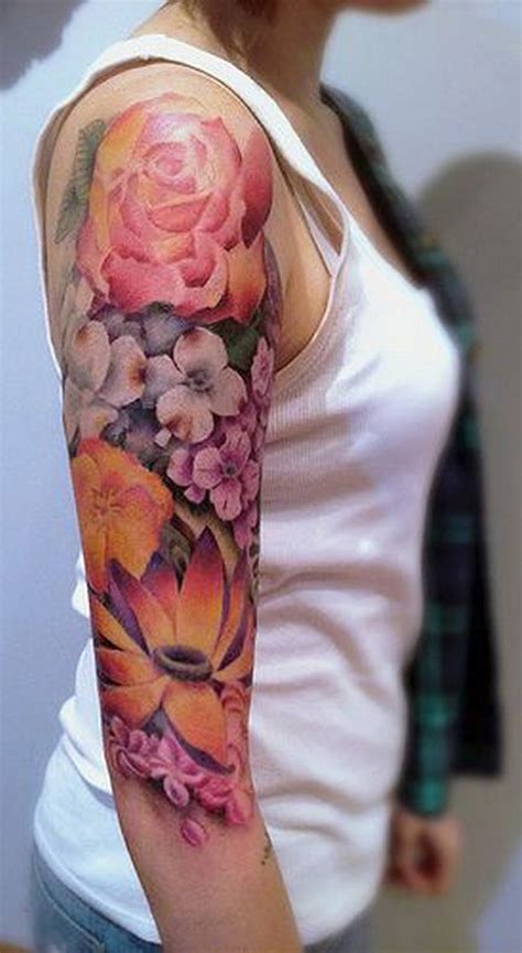 Top 51 Colored Flower Tattoo On Arm