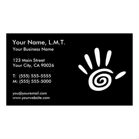 Modern elegant photo massage therapist business card. Massage Therapy Business Cards