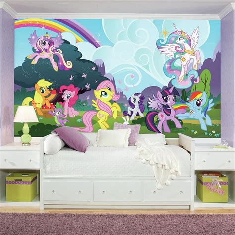 My Little Pony Ponyville Mural Wall Decal My Little Pony Bedroom