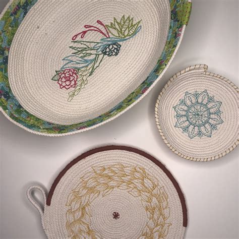 Machine Embroider A Rope Bowl Weallsew