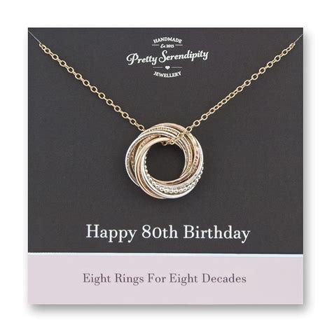Th Birthday Gold And Silver Necklace Th Birthday Gift For Her