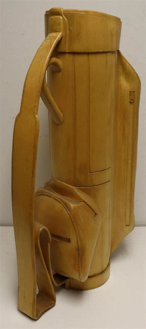vintage carved wood decorative golf bag for sale at 1stdibs