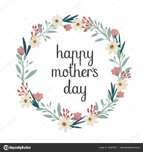 Happy Mothers Day Greeting Card Modern Calligraphy Isolated On White — Stock Vector © Anmark