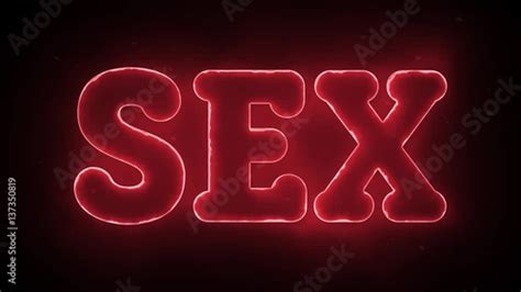 sex tag red glowing on black background vidéo stock adobe stock