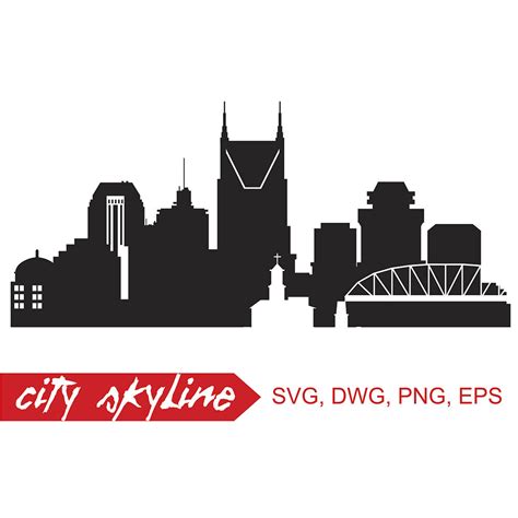 Nashville Vector Skyline By Dreamers Designs Thehungryjpeg