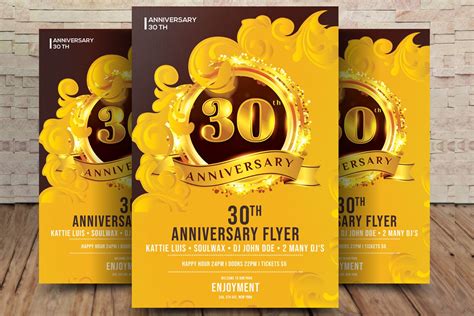 30th Anniversary Invitation Card 479559 Flyers Design Bundles