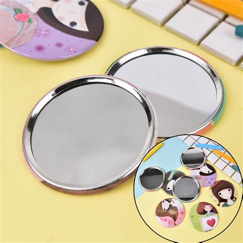 Girl Mini Pocket Makeup Mirror Diameter 7cm Cosmetic Compact Mirrors In