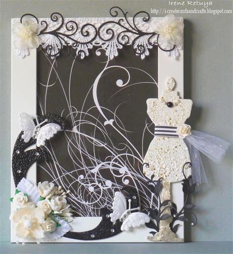 I Create Cards And Crafts Altered Frame In Black And White
