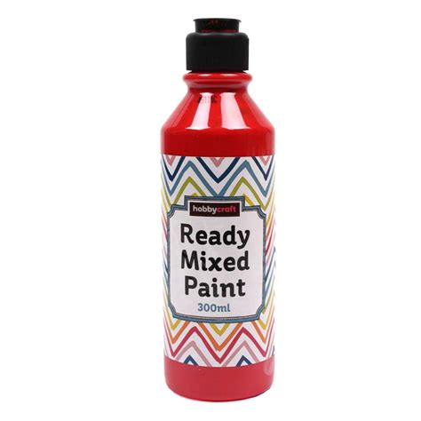 Red Ready Mixed Paint 300ml Hobbycraft
