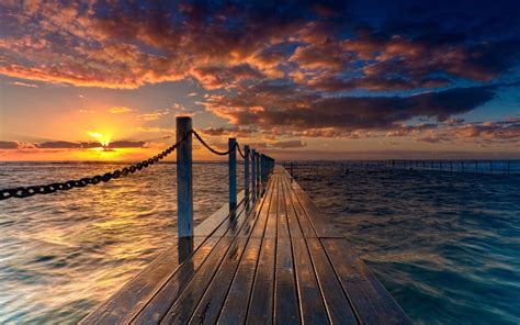 Brown Wooden Docks During Sunset Hd Wallpaper Wallpaper Flare