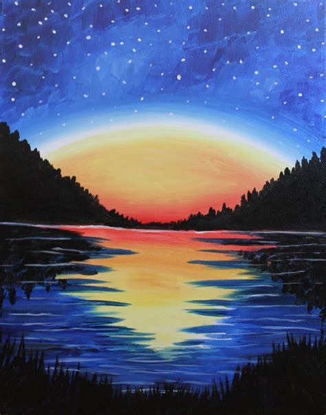 16 Best Sunset Paintings Images On Pinterest Acrylic Paintings
