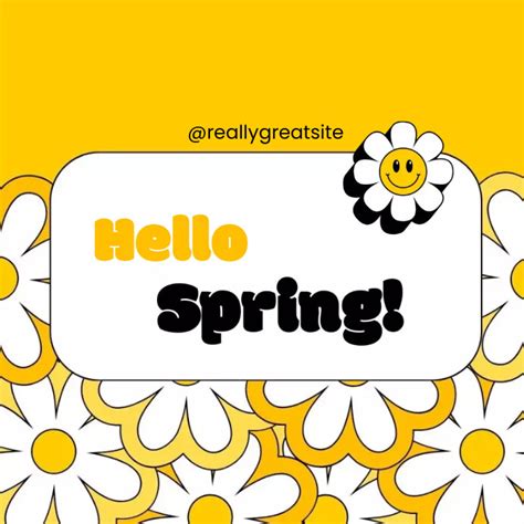 Copy Of Hello Spring Instagram Post Postermywall