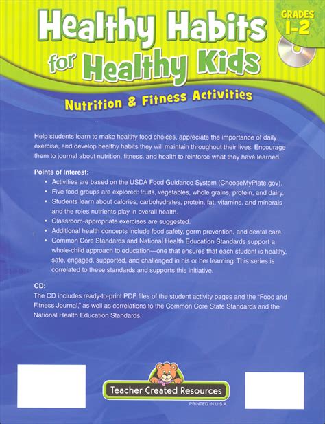 Healthy Habits For Healthy Kids Grades 1 2 Teacher Created